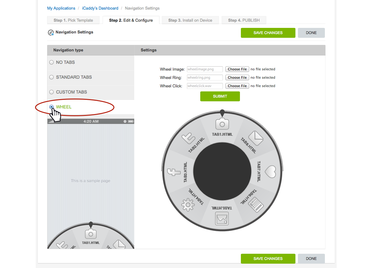 Wheel Tabs Image